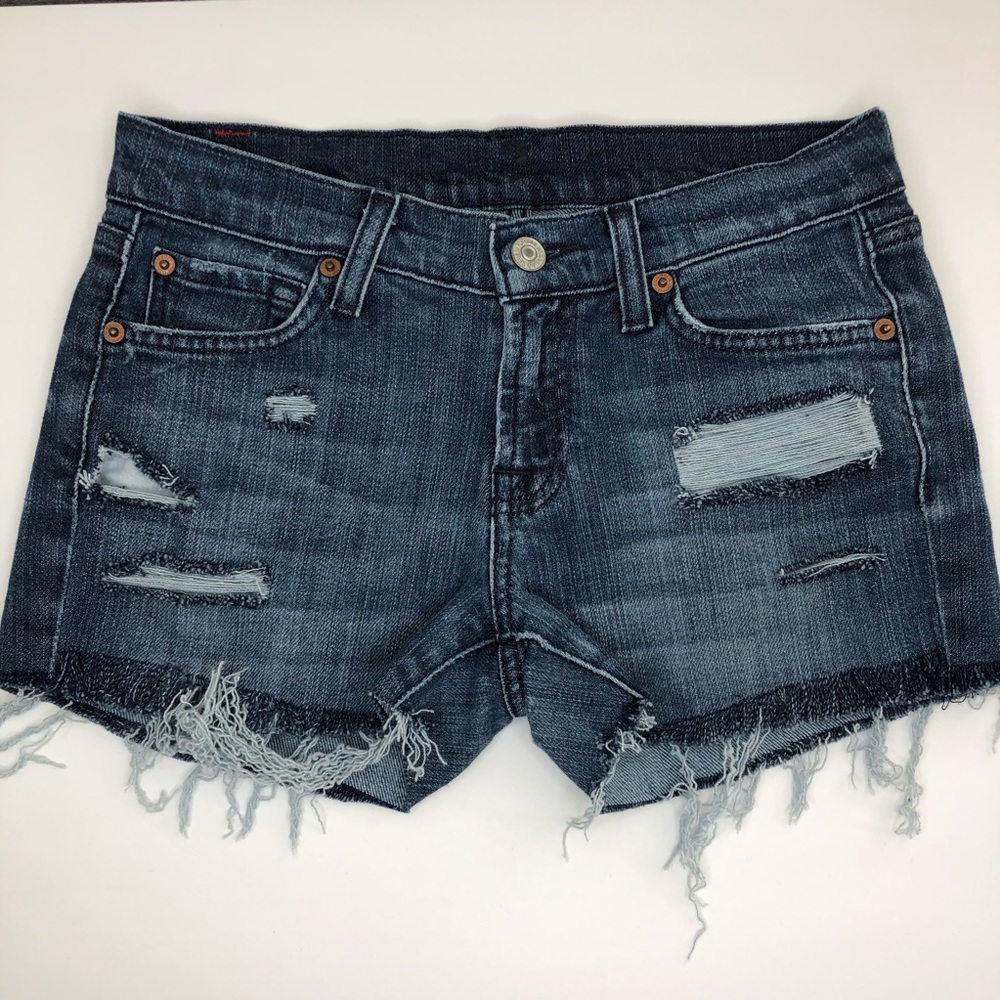 7 For All Man Kind- Jean cutoff shorts